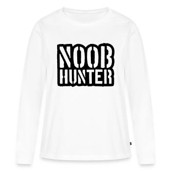 Création de Logo pour le chasseur de Noob tireur - T-shirt manches longues Premium bio Femme - blanc - Devant - Julia (174cm)
