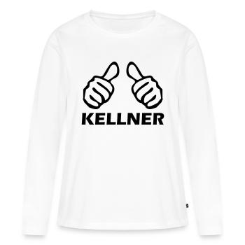 kellner - Frauen Premium Bio Langarmshirt - Weiß - Vorne - Julia (174cm)