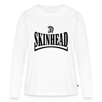 Skinhead - Frauen Premium Bio Langarmshirt - Weiß - Vorne - Julia (174cm)
