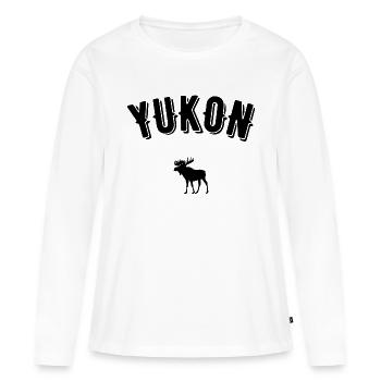 Yukon - T-shirt manches longues Premium bio Femme - blanc - Devant - Julia (174cm)