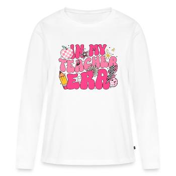In My Teacher Era First Day Of School - T-shirt manches longues Premium bio Femme - blanc - Devant - Julia (174cm)