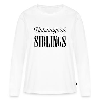Les meilleurs amis: frères et sœurs non biologique - T-shirt manches longues Premium bio Femme - blanc - Devant - Julia (174cm)