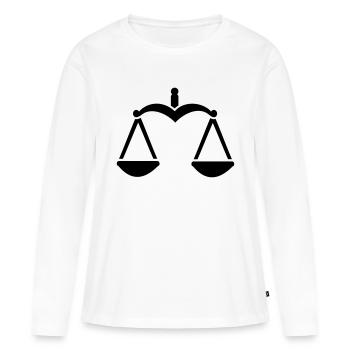 Balance - T-shirt manches longues Premium bio Femme - blanc - Devant - Julia (174cm)