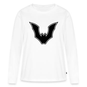 Fledermaus - Frauen Premium Bio Langarmshirt - Weiß - Vorne - Julia (174cm)