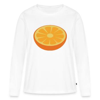 Orange - T-shirt manches longues Premium bio Femme - blanc - Devant - Julia (174cm)