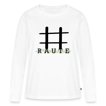 Hashtag - Frauen Premium Bio Langarmshirt - Weiß - Vorne - Julia (174cm)