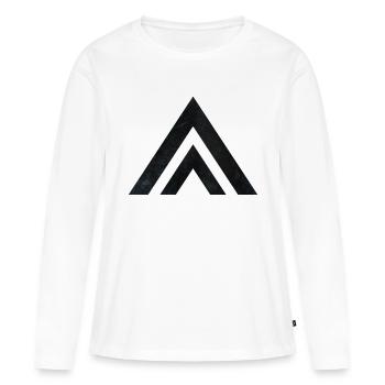 Geometric mountains - Women's Premium Organic Long Sleeve Shirt - white - Front - Julia (174cm)