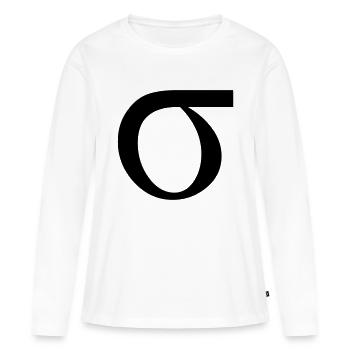sigma greek - Frauen Premium Bio Langarmshirt - Weiß - Vorne - Julia (174cm)