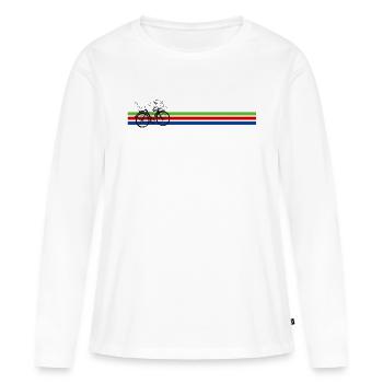 Albert Hoffmann - Frauen Premium Bio Langarmshirt - Weiß - Vorne - Julia (174cm)