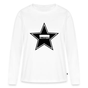 Allstars, Stars, Stadt, Basketball, Menschen,0815 - Frauen Premium Bio Langarmshirt - Weiß - Vorne - Julia (174cm)