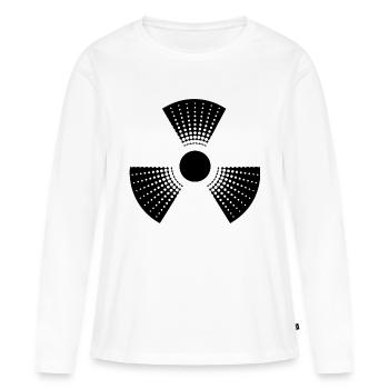 symbole de l'atome signe atomique radioactif danger huit - T-shirt manches longues Premium bio Femme - blanc - Devant - Julia (174cm)
