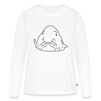poissons de goutte - T-shirt manches longues Premium bio Femme - blanc - Devant - Julia (174cm)