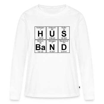 H-U-S-Ba-N-D (husband) - Women's Premium Organic Long Sleeve Shirt - white - Front - Julia (174cm)