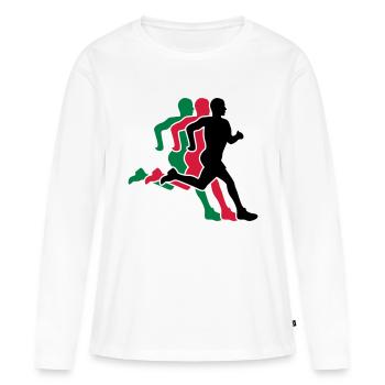courir - T-shirt manches longues Premium bio Femme - blanc - Devant - Julia (174cm)