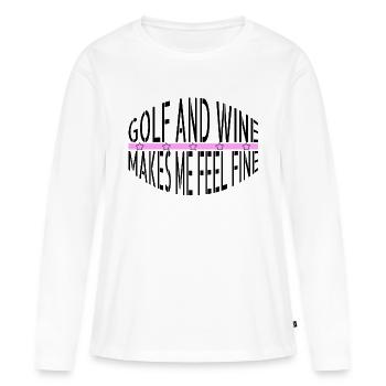 idée cadeau d’anniversaire drôle dictons idée cadeau - T-shirt manches longues Premium bio Femme - blanc - Devant - Julia (174cm)