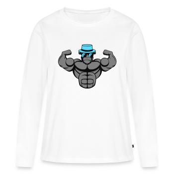 Strong Gorilla - Women's Premium Organic Long Sleeve Shirt - white - Front - Julia (174cm)