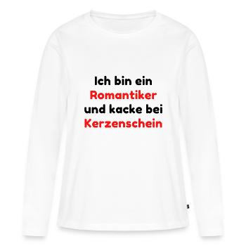 Ich bin ein Romantiker - Frauen Premium Bio Langarmshirt - Weiß - Vorne - Julia (174cm)