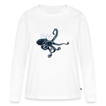 Poulpe - Poulpe - T-shirt manches longues Premium bio Femme - blanc - Devant - Julia (174cm)