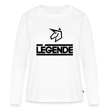 légende - T-shirt manches longues Premium bio Femme - blanc - Devant - Julia (174cm)