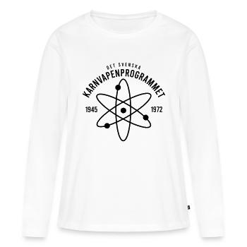 Das schwedische Atomwaffenprogramm - Frauen Premium Bio Langarmshirt - Weiß - Vorne - Julia (174cm)