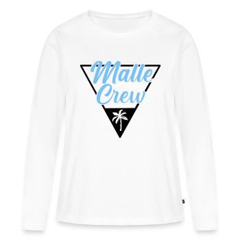 Malle Crew Mallorca - T-shirt manches longues Premium bio Femme - blanc - Devant - Julia (174cm)