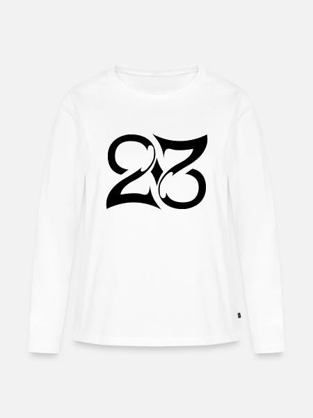 23_ambigramm - Frauen Premium Bio Langarmshirt - Weiß