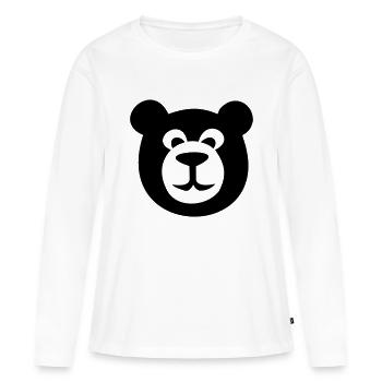 BÄR - Frauen Premium Bio Langarmshirt - Weiß - Vorne - Julia (174cm)