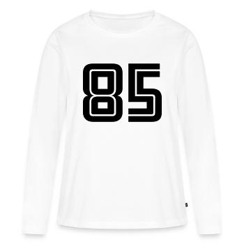 85 - Women's Premium Organic Long Sleeve Shirt - white - Front - Julia (174cm)