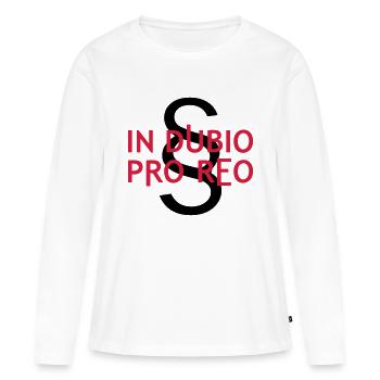 in dubio pro reo - Frauen Premium Bio Langarmshirt - Weiß - Vorne - Julia (174cm)
