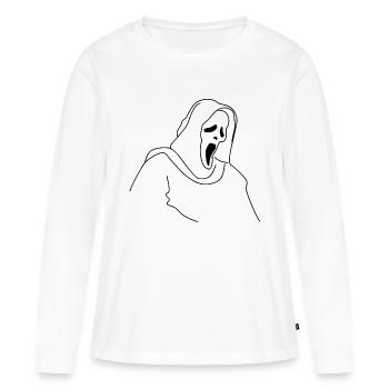 Cri - T-shirt manches longues Premium bio Femme - blanc - Devant - Julia (174cm)