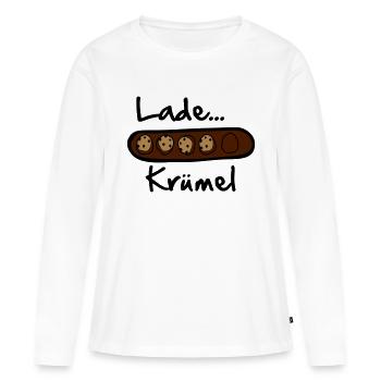 Lade... Krümel - Frauen Premium Bio Langarmshirt - Weiß - Vorne - Julia (174cm)