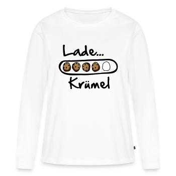 Lade... Krümel - Frauen Premium Bio Langarmshirt - Weiß - Vorne - Julia (174cm)