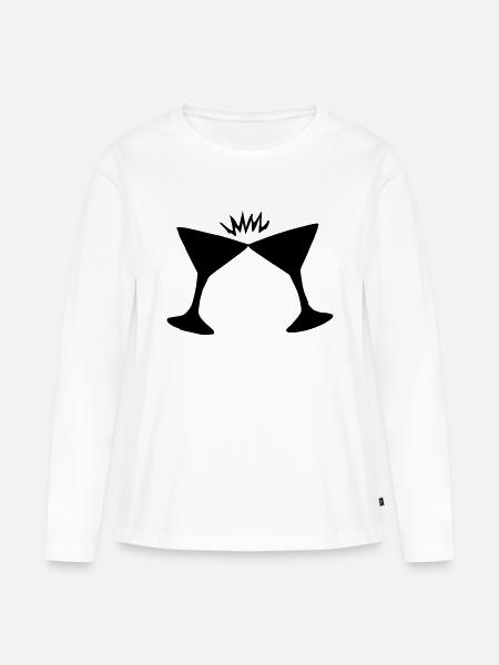 prost - Frauen Premium Bio Langarmshirt - Weiß