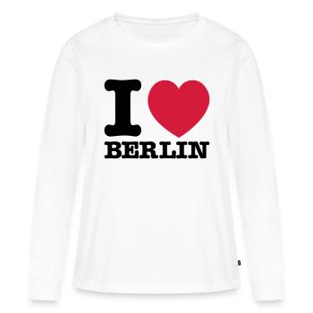I love Berlin - Frauen Premium Bio Langarmshirt - Weiß - Vorne - Julia (174cm)