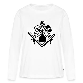 Sculpteur - T-shirt manches longues Premium bio Femme - blanc - Devant - Julia (174cm)