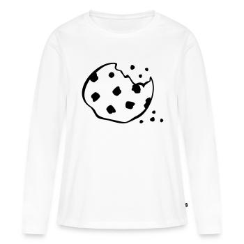 Cookie - Frauen Premium Bio Langarmshirt - Weiß - Vorne - Julia (174cm)