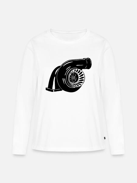 turbo - Frauen Premium Bio Langarmshirt - Weiß