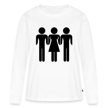 Two Man - Women's Premium Organic Long Sleeve Shirt - white - Front - Julia (174cm)