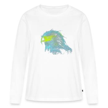 Aigle moderne - T-shirt manches longues Premium bio Femme - blanc - Devant - Julia (174cm)