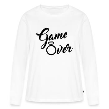 game over - Frauen Premium Bio Langarmshirt - Weiß - Vorne - Julia (174cm)