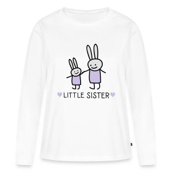 little Sster /rabbits) - T-shirt manches longues Premium bio Femme - blanc - Devant - Julia (174cm)