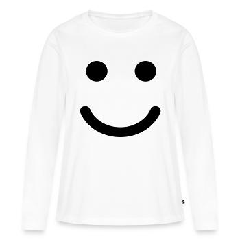 Smilie - T-shirt manches longues Premium bio Femme - blanc - Devant - Julia (174cm)