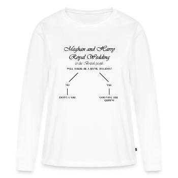 HT Royal Wedding Bank Holiday - T-shirt manches longues Premium bio Femme - blanc - Devant - Julia (174cm)