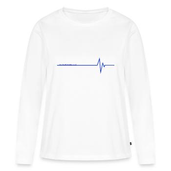 True Warriors noir - T-shirt manches longues Premium bio Femme - blanc - Devant - Julia (174cm)