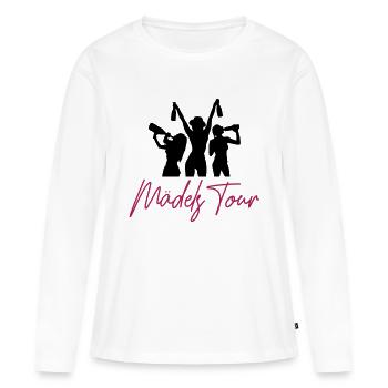 maedels tour - Frauen Premium Bio Langarmshirt - Weiß - Vorne - Julia (174cm)