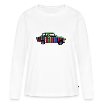 satellite - T-shirt manches longues Premium bio Femme - blanc - Devant - Julia (174cm)