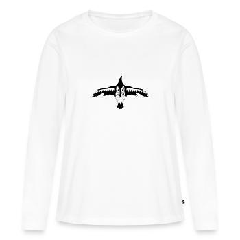 spirit - T-shirt manches longues Premium bio Femme - blanc - Devant - Julia (174cm)