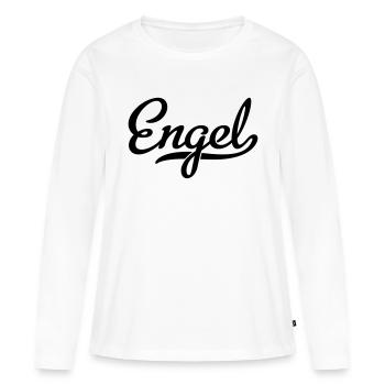 ANGE - T-shirt manches longues Premium bio Femme - blanc - Devant - Julia (174cm)