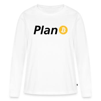 Plan B - T-shirt manches longues Premium bio Femme - blanc - Devant - Julia (174cm)