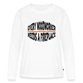 funny carpenter quotes carpenter work tshirts - Women's Premium Organic Long Sleeve Shirt - white - Front - Julia (174cm)